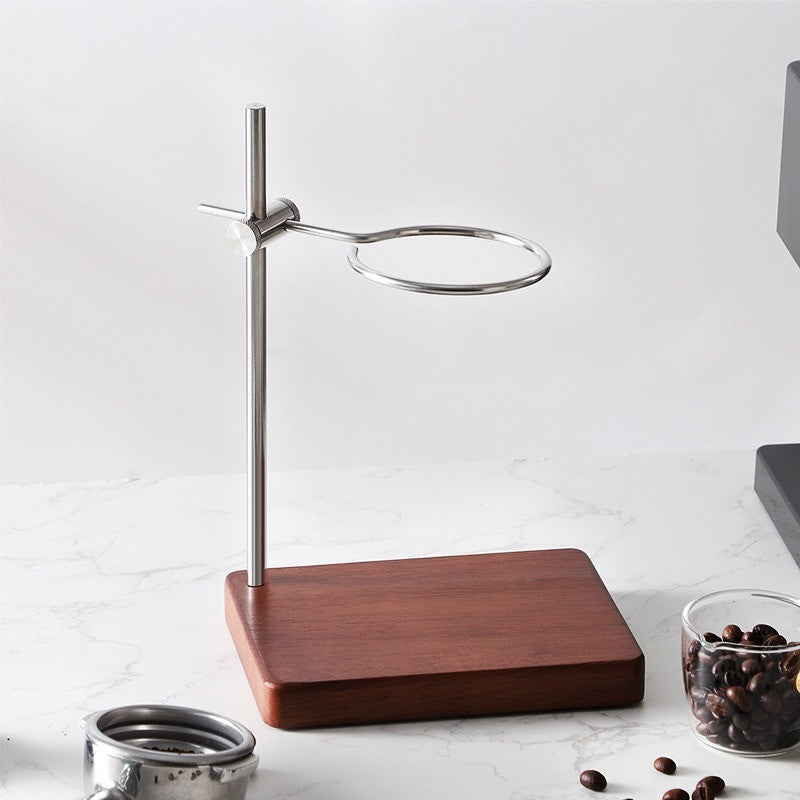 Wood Pour Over Coffee Dripper Stand Stainless Steel V60 Holder
