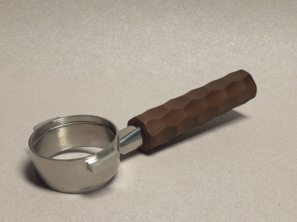 304 Stainless Steel Espresso Portafilter with Solid Walnut Wood Handle