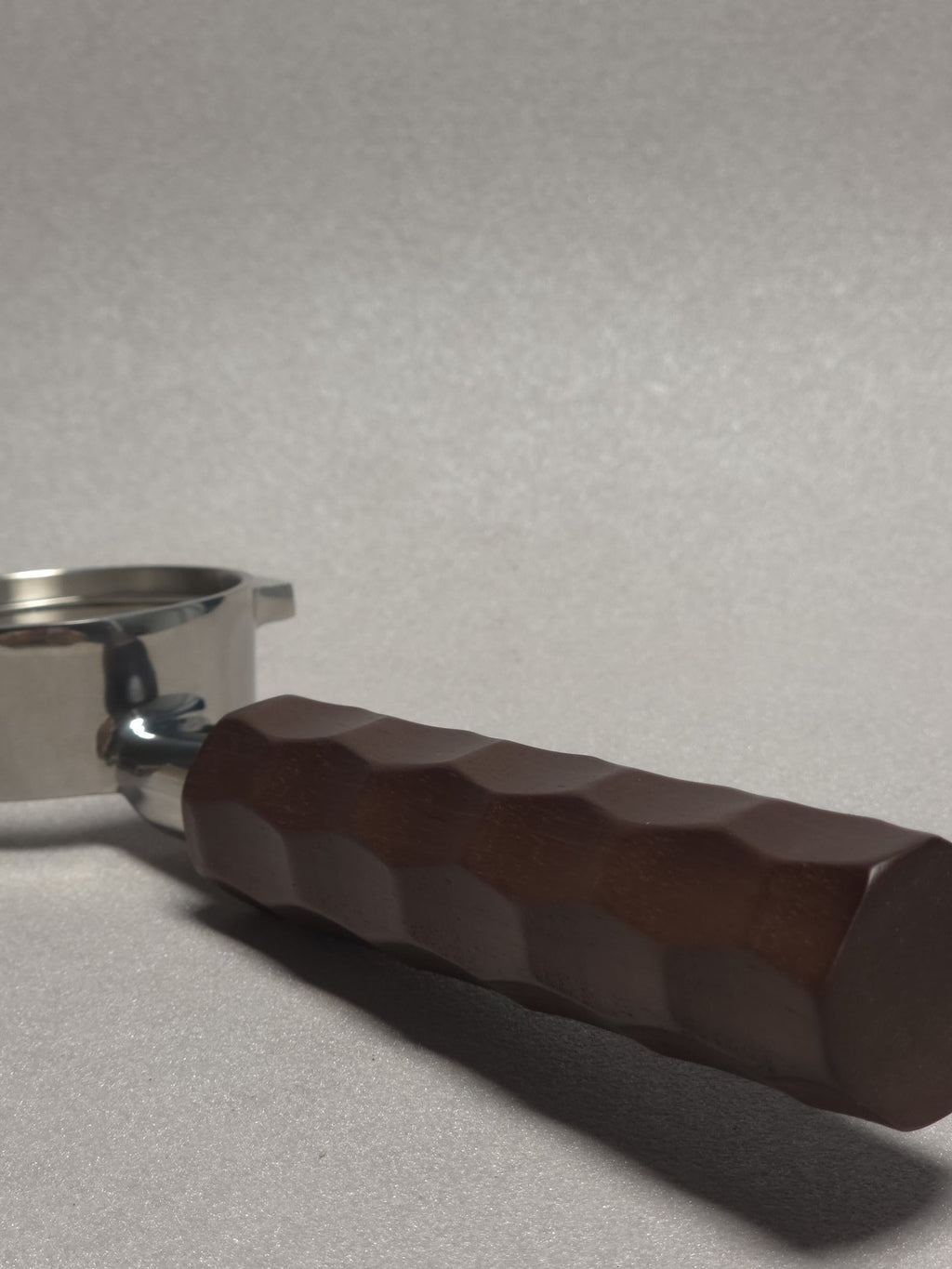 304 Stainless Steel Espresso Portafilter with Solid Walnut Wood Handle