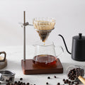 Wood Pour Over Coffee Dripper Stand Stainless Steel V60 Holder