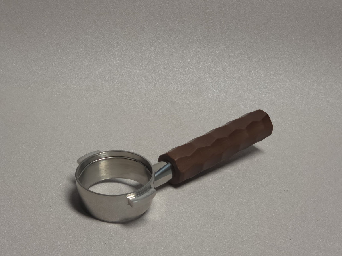 304 Stainless Steel Espresso Portafilter with Solid Walnut Wood Handle
